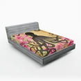 thumbnail image 1 of Ambesonne Octopus Fitted Sheet, Kraken Roses Leaves, Full Size, Pale Brown Pink, 1 of 3