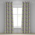 thumbnail image 1 of Ambesonne Octopus Grommet Curtain, Cartoon Underwater Animals, 50" x 72", Pink Yellow Pale Blue, 1 of 6