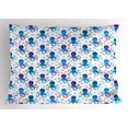 thumbnail image 1 of Ambesonne Octopus Pillow Sham, Polygonal Animal Design, 26" X 20", Blue Purple White, 1 of 2