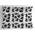 thumbnail image 1 of Ambesonne Octopus Pillow Sham, Wildlife in Sea Cartoon, 36" X 20", Black Grey White, 1 of 2