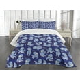 thumbnail image 1 of Ambesonne Octopus Quilted Bedspread Set 3 Pcs, Cartoon Style Wildlife, King Size, Multicolor, 1 of 5
