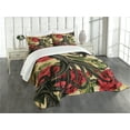 thumbnail image 1 of Ambesonne Octopus Quilted Bedspread Set 3 Pcs, Roses Marine Animal, Queen Size, Brown Charcoal Grey, 1 of 5