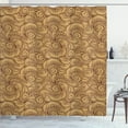 thumbnail image 1 of Ambesonne Octopus Shower Curtain, Earthy Tones Kraken Design, 69"Wx84"L, Camel Chestnut Brown, 1 of 4