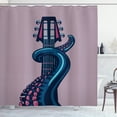 thumbnail image 1 of Ambesonne Octopus Shower Curtain, Guitar Music, 69"Wx84"L, Lilac Blue, 1 of 5