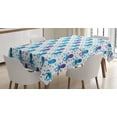 thumbnail image 1 of Ambesonne Octopus Tablecloth Rectangular Table Cover, Polygonal Animal Design, 60"x84", Blue Purple White, 1 of 4