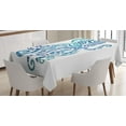 thumbnail image 1 of Ambesonne Octopus Tablecloth Rectangular Table Cover, Sea Animal, 52"x70", Violet Blue Teal, 1 of 4