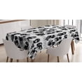 thumbnail image 1 of Ambesonne Octopus Tablecloth Rectangular Table Cover, Wildlife in Sea Cartoon, 60"x84", Black Grey White, 1 of 4