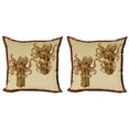 thumbnail image 1 of Ambesonne Octopus Throw Pillow Cover 2 Pack, Cartoon Style Kraken Design, 20", Brown, 1 of 6