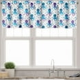 thumbnail image 1 of Ambesonne Octopus Valance Pack of 2, Polygonal Animal Design, 54"X18", Blue Purple White, 1 of 5