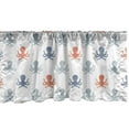 thumbnail image 1 of Ambesonne Octopus Window Valance, Nautical Silhouettes, 54" X 18", Blue Grey Cinnamon, 1 of 3
