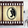 thumbnail image 1 of Ambesonne Old Hollywood Shower Curtain, Countdown Screen, 69"Wx70"L, Brown Camel and Black, 1 of 5