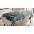 thumbnail image 1 of Ambesonne Old Tablecloth Rectangular Table Cover, Ocean in Wave Rainy Storm, 60"x90", Grey Slate Blue Umber, 1 of 3