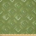 thumbnail image 1 of Ambesonne Olive Green Fabric by the Yard Microfiber, Rhombus Squares, 10 Yards, Olive Green Coconut, 1 of 2