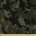 thumbnail image 1 of Ambesonne Olive Green Fabric by the Yard Upholstery, Circles Camouflage Art, 10 Yards, Dark Brown Cocoa Taupe, 1 of 1
