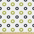 thumbnail image 1 of Ambesonne Olive Green Fabric by the Yard Upholstery, Repeating Circles Ring, 10 Yards, Dark Violet Blue and Yellow, 1 of 5