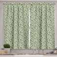thumbnail image 1 of Ambesonne Olive Green Kitchen Curtains, Botanical Hand-Drawn, 55"x45", Pale Camel and Dark Sepia, 1 of 3