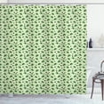 thumbnail image 1 of Ambesonne Olive Green Shower Curtain, Leaves Twigs Pattern, 69"Wx84"L, Pale Yellow Khaki and Emerald, 1 of 4
