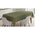 thumbnail image 1 of Ambesonne Olive Green Tablecloth Rectangular Table Cover, Vintage Oval Dots, 60"x84", Olive Green Pale Brown, 1 of 3