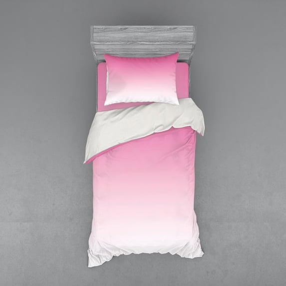 Ambesonne Ombre Bedding Set 3 Pcs, Dreamy Digital Print, Twin XL, Pale Pink