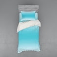 thumbnail image 1 of Ambesonne Ombre Bedding Set 3 Pcs, Tropical Aquatic Print, Twin, Turquoise, 1 of 3