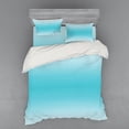 thumbnail image 1 of Ambesonne Ombre Bedding Set 4 Pcs, Tropical Aquatic Print, Queen, Turquoise, 1 of 3