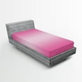 thumbnail image 1 of Ambesonne Ombre Fitted Sheet, Candy Inspired Art, Twin XL Size, Pink, 1 of 3