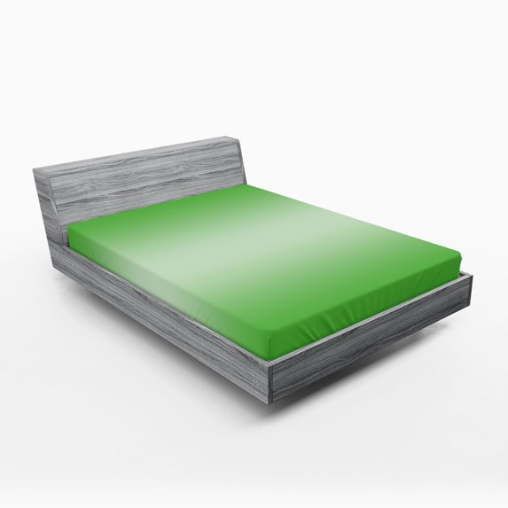 Ambesonne Ombre Fitted Sheet, Digital Spring Grass Art, Full Size, Green