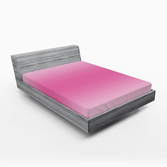 Ambesonne Ombre Fitted Sheet, Girly Design, Full Size, Pink