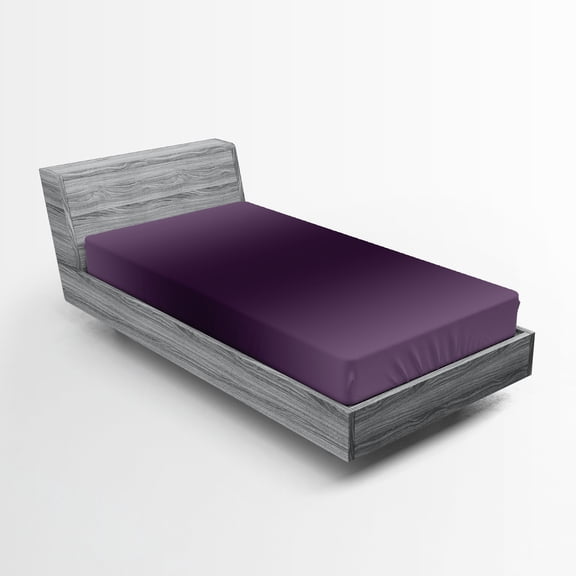 Ambesonne Ombre Fitted Sheet, Hollywood Glam Theme Art, Twin XL Size, Purple