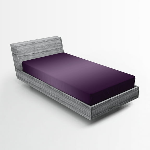 Ambesonne Ombre Fitted Sheet, Modern Hollywood, Twin Size, Purple