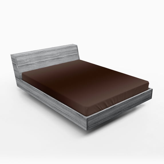 Ambesonne Ombre Fitted Sheet, Muddy Nature Themed Art, Full Size, Brown