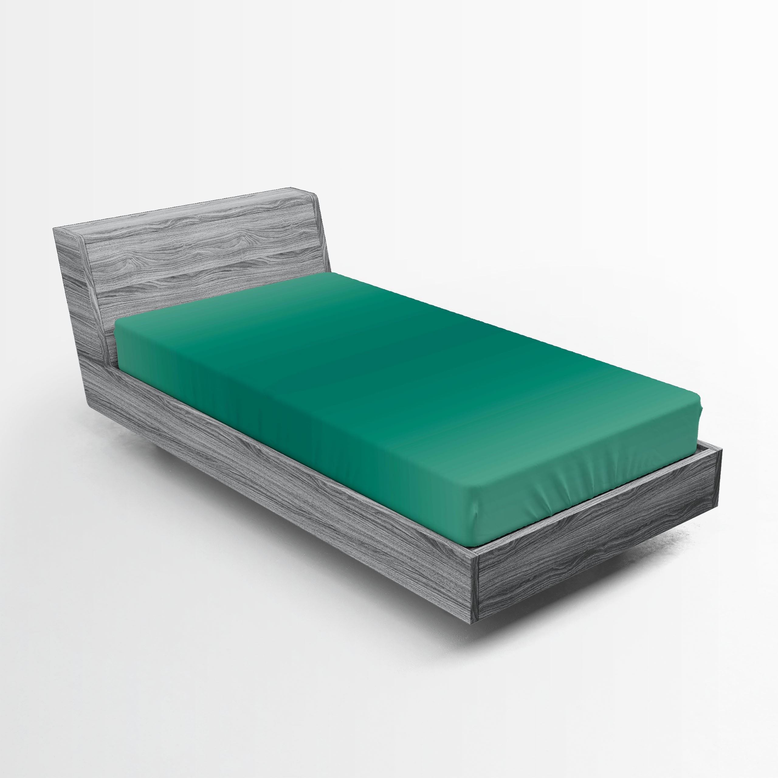 Teal Ombre Twin Microfiber Fitted Sheet