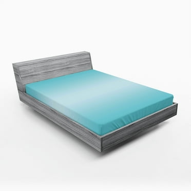 Ambesonne Ombre Fitted Sheet, Open Sky Inspired Art, California King, Turquoise