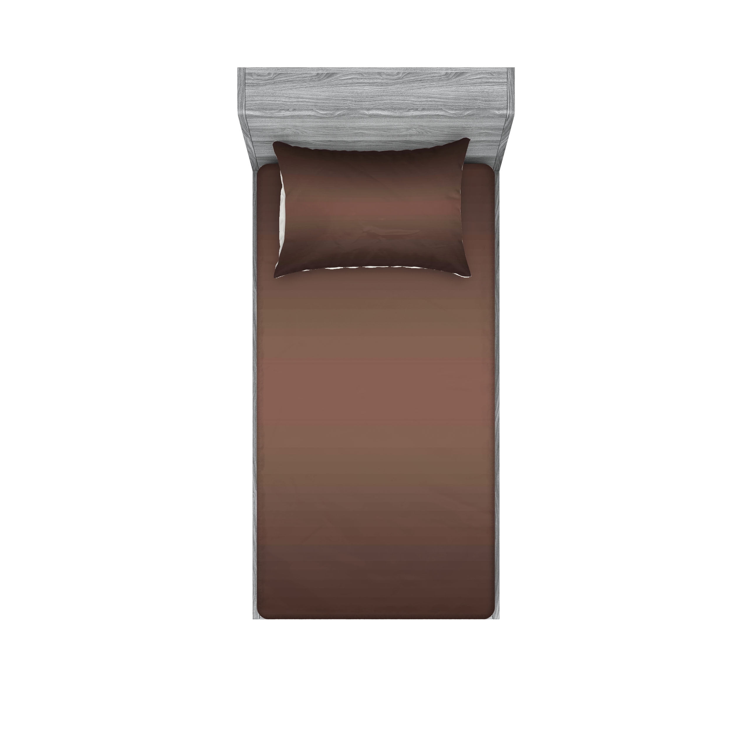 Twin Brown Ombre Microfiber Sheet and Pillowcase Set