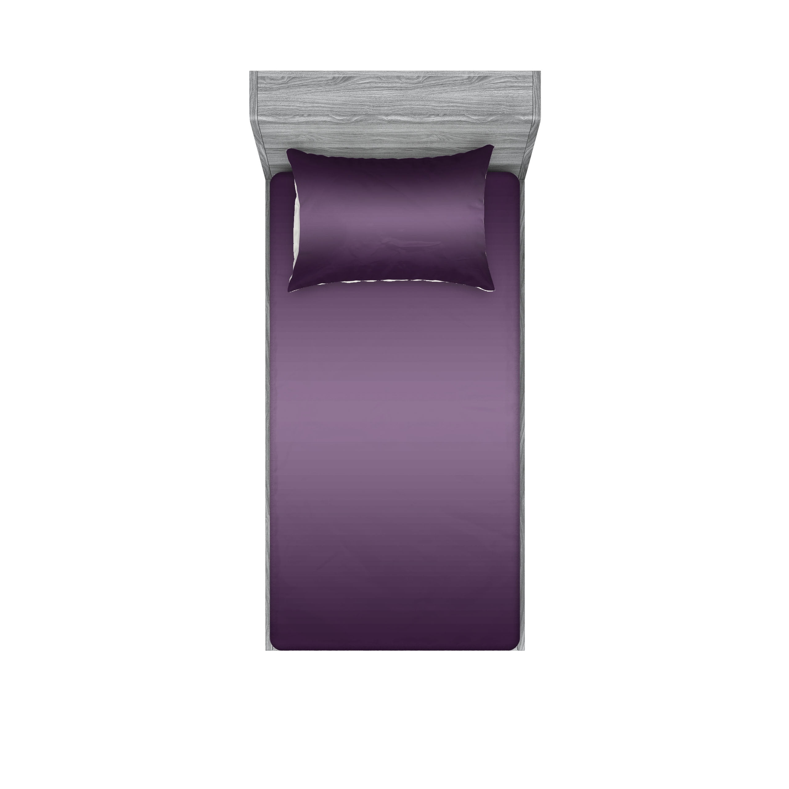 Twin Purple Microfiber Kids Sheet and Pillowcase Set