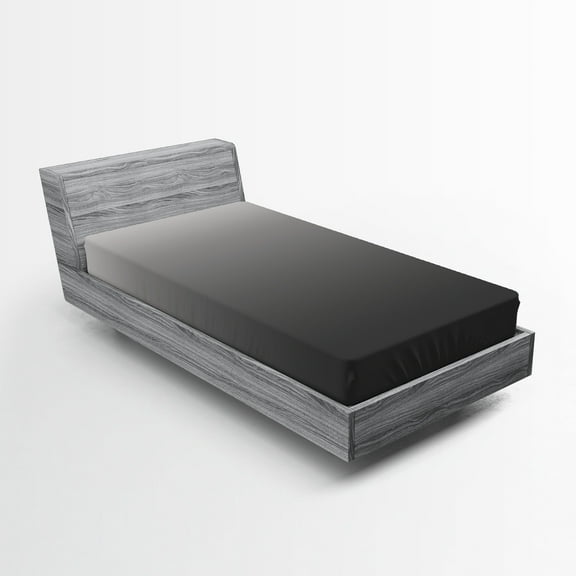 Ambesonne Ombre Fitted Sheet, Smoke Fog Futuristic, Twin Size, Dark Green