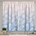 thumbnail image 1 of Ambesonne Ombre Kitchen Curtains, Summer Tropic Fan Palm Leaves, 55"x45", Blush Ceil Blue, 1 of 3