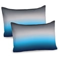 thumbnail image 1 of Ambesonne Ombre Pillow Sham 2 Pack, Abstract Color Change Pattern, 36"x20", Grey and Blue, 1 of 1