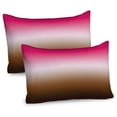 thumbnail image 1 of Ambesonne Ombre Pillow Sham 2 Pack, Simplistic Abstract, 30"x20", Hot Pink Chocolate, 1 of 1