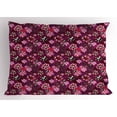 thumbnail image 1 of Ambesonne Ombre Pillow Sham, Modern Floral Leaf Nature, 26" X 20", Purple White, 1 of 2