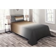 thumbnail image 1 of Ambesonne Ombre Quilted Bedspread Set 2 Pcs, Brown and Grey Pattern, Twin Size, Brown Grey, 1 of 3