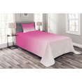 thumbnail image 1 of Ambesonne Ombre Quilted Bedspread Set 2 Pcs, Digital Hot Pink Design, Twin Size, Pink, 1 of 3