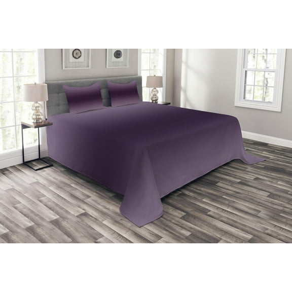Ambesonne Ombre Quilted Bedspread Set 3 Pcs, Hollywood Glam Theme Art, King Size, Purple