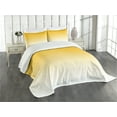 thumbnail image 1 of Ambesonne Ombre Quilted Bedspread Set 3 Pcs, Summer Beach Lovers, Queen Size, Pale Yellow, 1 of 5