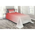 thumbnail image 1 of Ambesonne Ombre Quilted Coverlet 2 Pcs, Tropic, Twin Size, Coral, 1 of 2