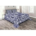 thumbnail image 1 of Ambesonne Ombre Quilted Coverlet 3 Pcs, Modern Bohemian, Queen Size, Lavender Blue Indigo, 1 of 2