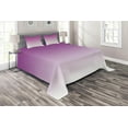 thumbnail image 1 of Ambesonne Ombre Quilted Coverlet 3 Pcs, Romantic Modern Flowers, Queen Size, Violet Purple, 1 of 2