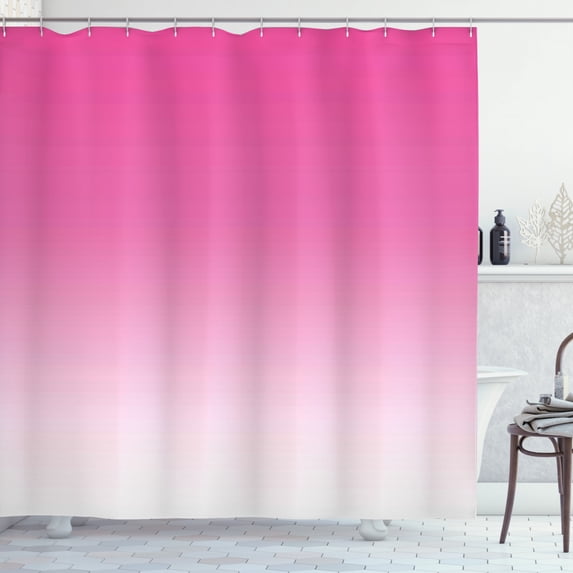 Ambesonne Ombre Shower Curtain, Digital Hot Pink Design, 69"Wx84"L, Pink