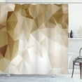 thumbnail image 1 of Ambesonne Ombre Shower Curtain, Fractal Triangles Abstract, 69"Wx84"L, Pale Camel, 1 of 3