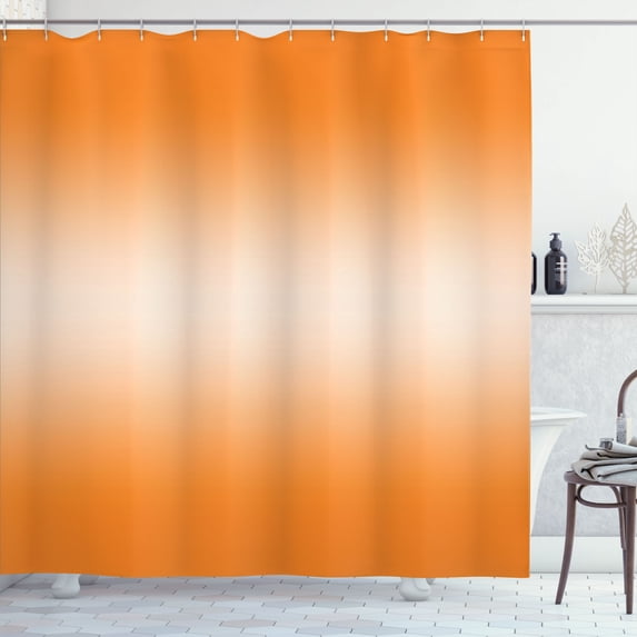 Ambesonne Ombre Shower Curtain, Hot Beach Summer Print, 69"Wx70"L, Orange